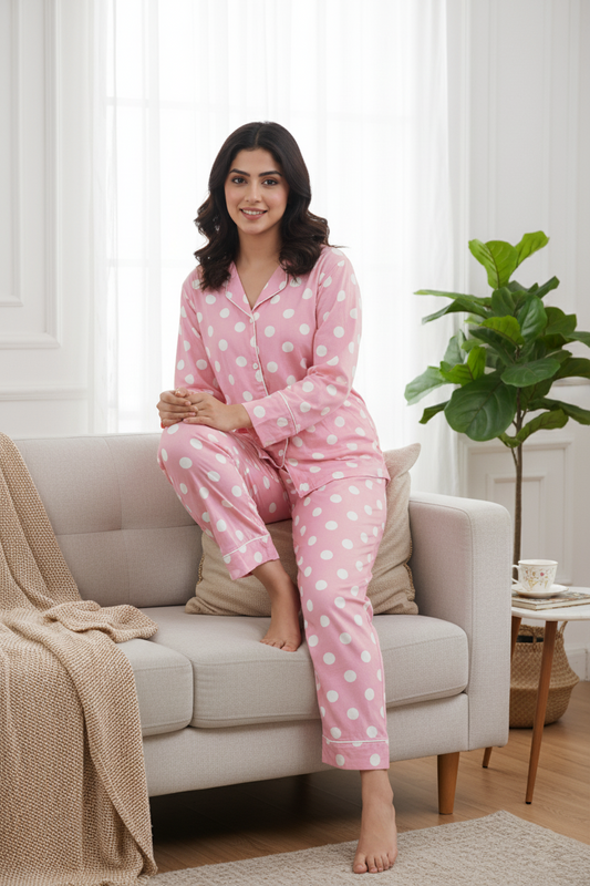 Pink Dots Pj Set