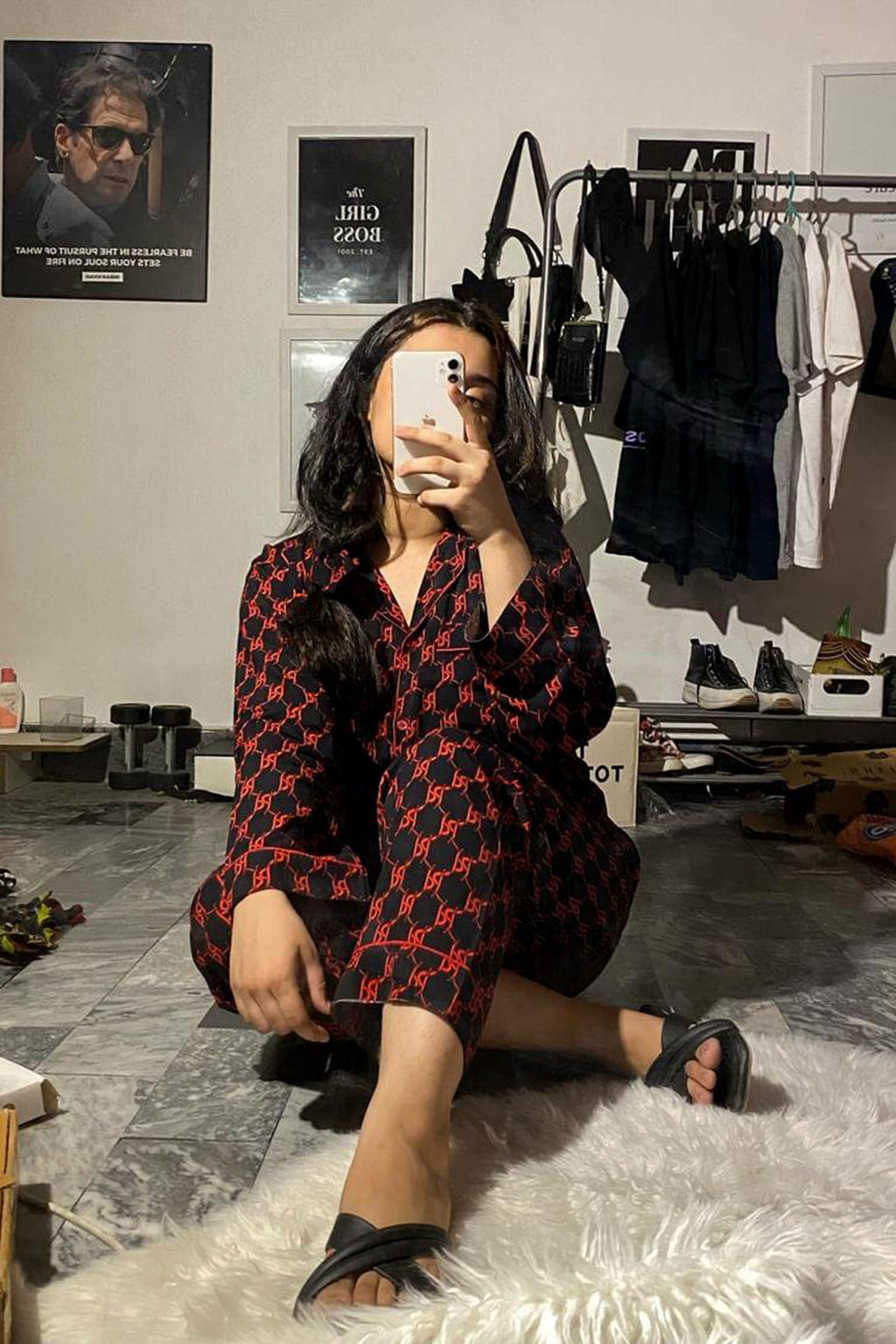 Red Seamless Pj Set