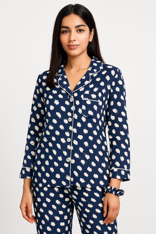 Blue Allover Pj Set
