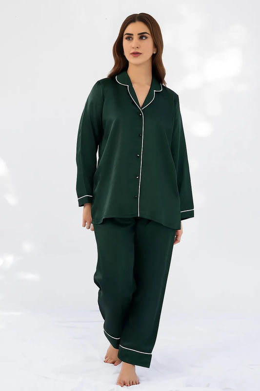 Green Silk Pj Set