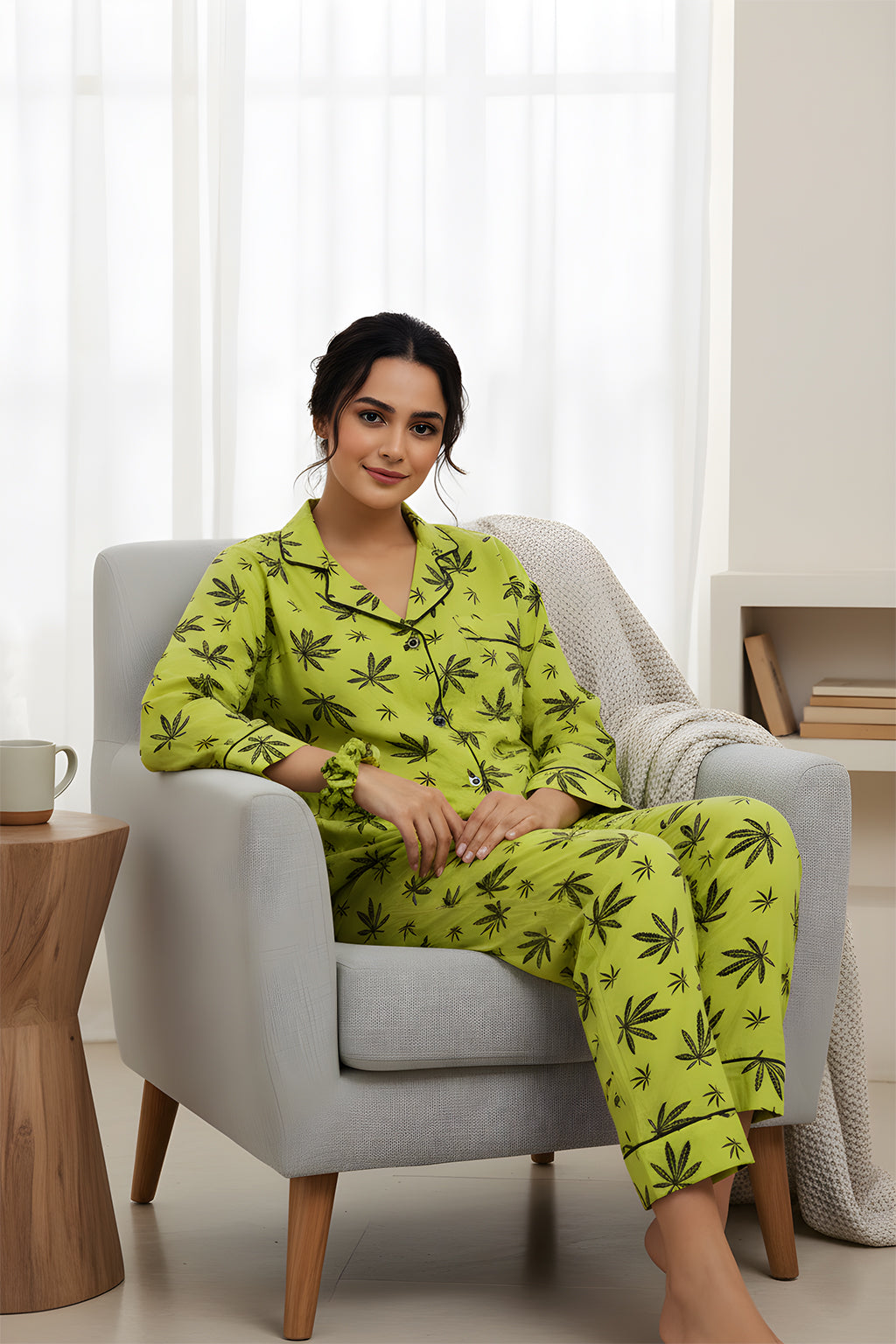 Green Palm Pj Set