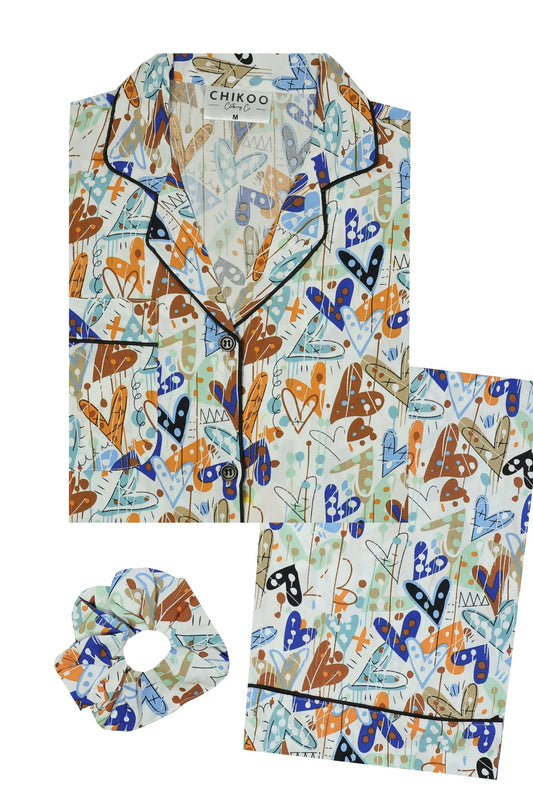 Colorful Hearts Pj Set