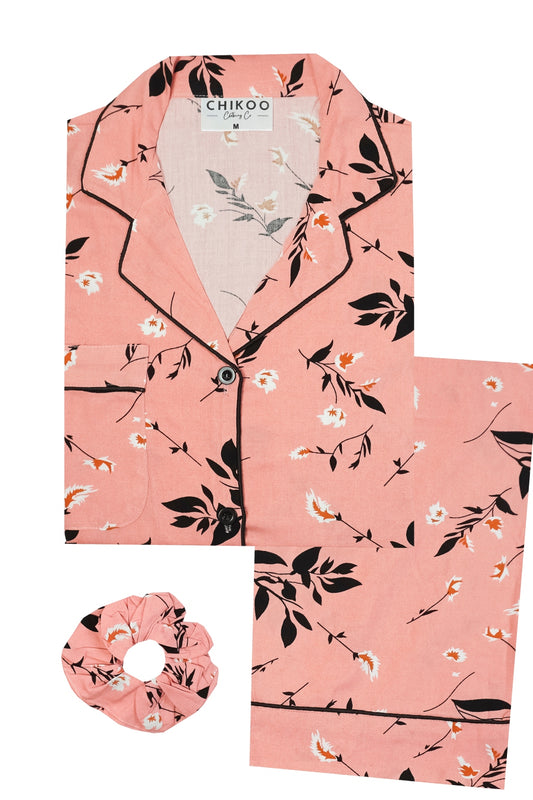 Peach Floret Pj Set