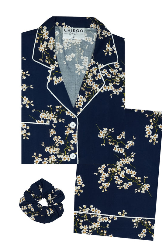 Navy Blossom Pj Set