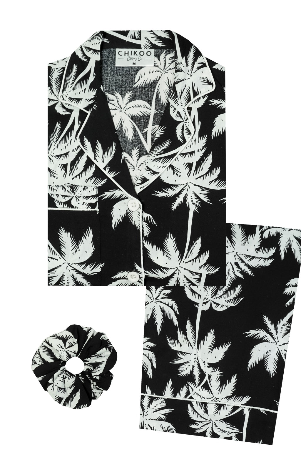 Black Palms Pj Set