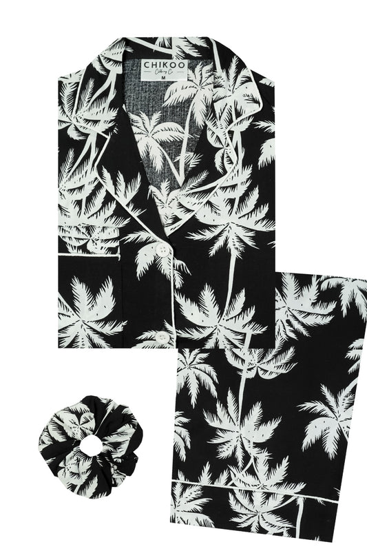 Black Palms Pj Set